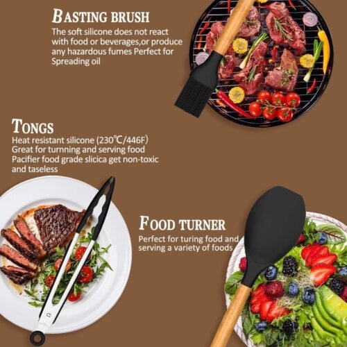 12-piece Silicone Food-grade Kitchen Utensils